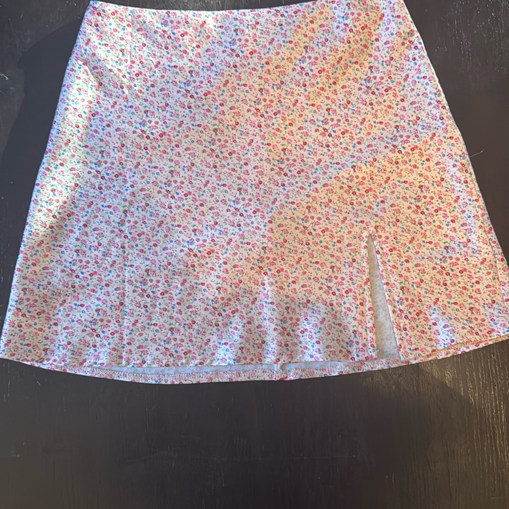 Princess Polly Pink Mini A-line Skirt with Slit for Casual Wear